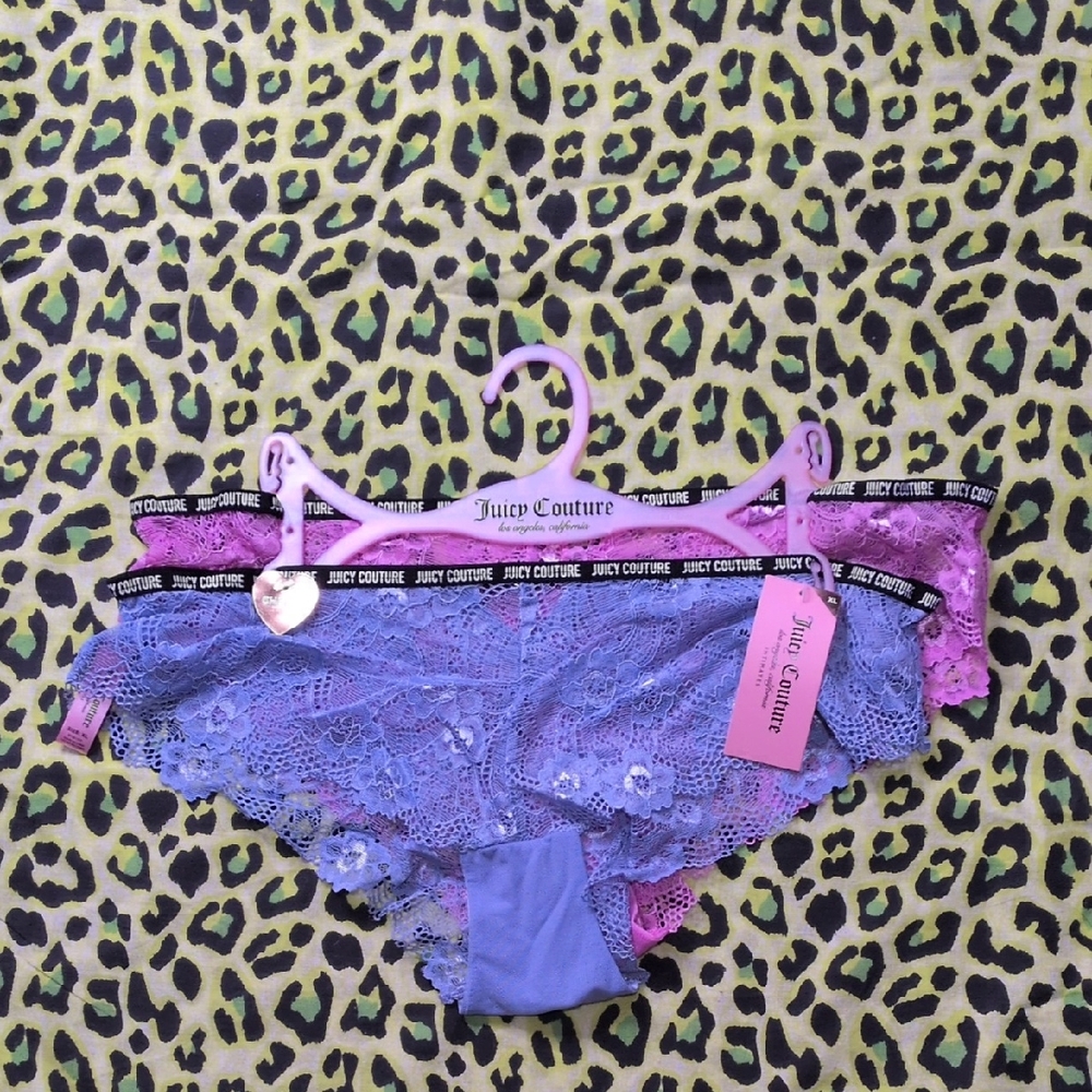 💖Juicy Couture 💖BNWT 2 pack Cheeky Lacey Floral Underwear